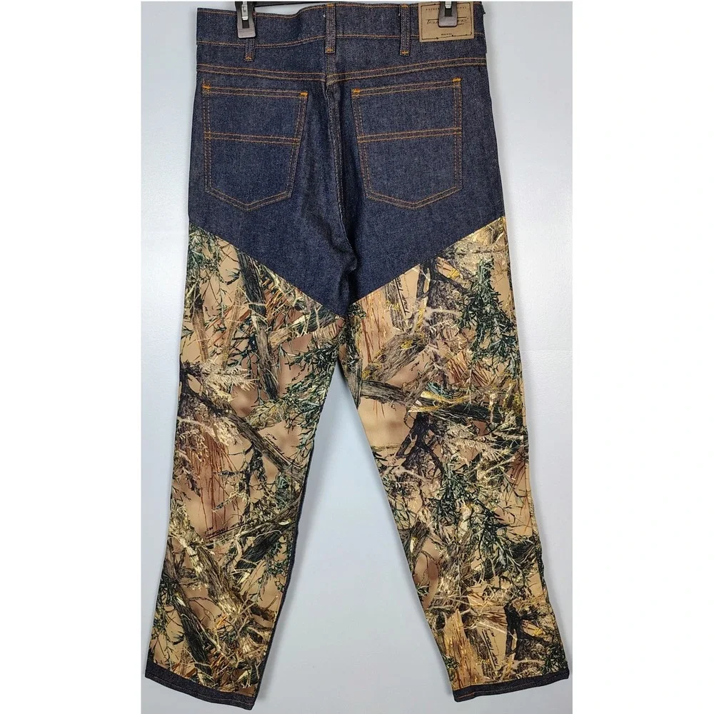 Prison Blues Mens True Timber Camo Overlay Denim‎ Work Jeans 32x32 Made in USA